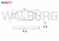 FREN BALATA ON IKAZLI TOYOTA HI-LUX PICK UP (_N_) 2.5 D-4D 1983-2005 / HI-LUX PICK UP (_N_) 2.5 2.4 D 1983-2005 / HI-ACE III (_H10_) 2.0 1989-1995 / HI-ACE III (_H10_) 2.4 D 1989-1995