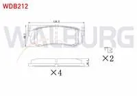 FREN BALATA ARKA IKAZLI TOYOTA LAND CRUISER 90 (_J9_) 3.0 D 1996-2002/ 3.0 D-4D 1996-2002 / 3.0 TD 1996-2002 / MITSUBISHI PAJERO IV (V8W,V9W) 3.2 TD 2007-/ 3.2 DI-D 2007- / 3.8 V6 2007-