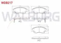 FREN BALATA ON IKAZLI HONDA CIVIC VI 1.4i 1995-2001 / CIVIC VI 1.5i 1995-2001 / CITY 1.4i 2006- / JAZZ II (GD) 1.4i 2002-2004