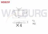 FREN BALATA ARKA IKAZLI VOLVO S40 I 1.6i 16v 1995-2003/ S40 I 1.8i 16v 1995-2003/ S40 I 1.9 TD 1995-2003/ MITSUBISHI CARISMA (DA) 1.8 GDI 1995-2006/ COLT VI 1.3 2002-2012/ COLT VI 1.5 DID 2002-2012