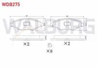 FREN BALATA ON PEUGEOT 206 (2A/C) 1.4i 16v 1998-2006 / 206 (2A/C) 1.4 HDI 1998-2006 / 206 (2A/C) 1.6i 16v 1998-2006
