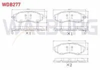 FREN BALATA ON IKAZLI CHEVROLET LACETTI (J200) 1.4i 16v 2006-2012 / LACETTI (J200) 1.6i 2006-2012 / DAEWOO NUBIRA (KLAN) 1.6i 2003-2005