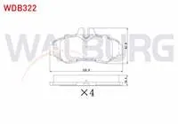 FREN BALATA ARKA VOLKSWAGEN LT 28-35 II 2.8 TDI 1996-2006 /  MERCEDES SPRINTER 3T (903) 313 CDI 1995-2006 / (903) 308 D 1995-2006 / (903) 310 D 1995-2006 / (903) 312 D 1995-2006