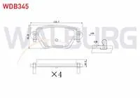 FREN BALATA ARKA FORD MONDEO III 1.6i 16v 2000-2007 / MONDEO III 2.0i 16v 2000-2007 / MONDEO III 2.0 TDCI 2000-2007