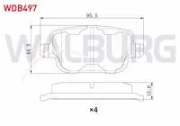 FREN BALATA ARKA MONDEO IV 1.6 TI-VCT 2007-2014/ MONDEO IV 2.2 TDCI 2007-2014/ MONDEO IV 2.0 TDCI 2007-2014/ KUGA I 2.0 TDCI 2008-2013/ MONDEO IV 1.6 TDCI 2007-2014/ FREELANDER II 2.2 TD4 2006-2014