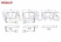 FREN BALATA ARKA FISLI AUDI A8 3.0 TDI 2003-2010/ A8 4.2 V8 TDI 2003-2010/ A8 3.0 V6 TDI 2003-2010/ A4 3.0 V6 2004-2008/ TRANSPORTER VI 2.0 TDI 2009-