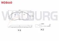 FREN BALATA FISLI ON FORD TRANSIT (CIFT TEKER) 2.2 TDCI 17.00mm 2014-
