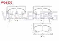 FREN BALATA ON IKAZLI NISSAN X-TRAIL (T32) 1.6 DCI 2013- / X-TRAIL (T32) 1.6 DCI 4×4 2013- / X-TRAIL (T32) 1.6 DIG-T 2013- / INFINITI Q50 2.2 D 2013-