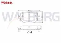 FREN BALATA ARKA IKAZLI VOLKSWAGEN CADDY IV 1.6 TDI 2015-/ SEAT LEON (5F) 1.8 TSI 2012-/ 2.0 TDI 2012-/ LEON CUPRA 2.0 TDI 2006-/ SKODA OCTAVIA (5E3) 2.0 TDI 2012-