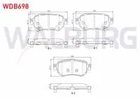 FREN BALATA ARKA IKAZLI MAZDA 6 (GJ,GH) 2.0 2013- / MAZDA 6 (GJ,GH) 2.2 D 2013-