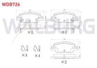 FREN BALATA IKAZLI ARKA HONDA CR-V V (RW_, RT_) 1.5i V-TEC 2016-