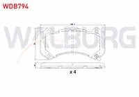 FREN BALATA ON IKAZLI JEEP GRAND CHEROKEE IV (WK,WK2) 3.0 CRD 2010-