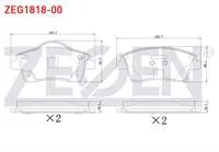 FREN BALATA ON VOLVO XC40 1.5 T3 - 2.0 D3 - 2.0 D4 16 JANT DISK CAPI 296mm 2018-