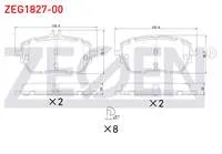 FREN BALATA ON IKAZLI MERCEDES A 180 d - 200 (W177) 2018- / CLA 18 d - 200 (C118) 2019-