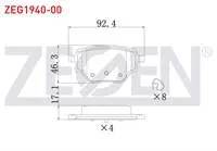 FREN BALATASI ARKA PEUGEOT 208 II - 2008 II 1.2 PureTech - 1.5 BlueHDI 2019- / OPEL CORSA F 1.2 - 1.5 D 2019-