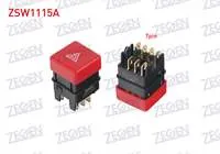 FLASOR ANAHTARI KARE 7 PIN KIRMIZI ISIK FIAT DOGAN SLX 1993-2002