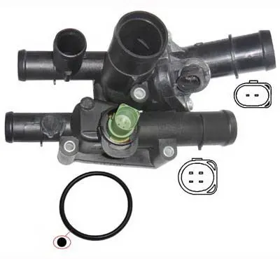 TERMOSTAT 105° MANUEL KOMPLE MUSURLU BFQ AVU BORA GOLF OCTAVIA 1.6