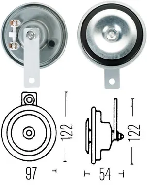 ÜNİVERSAL KORNA 12V 400HZ 60W 3AL 002 952-011