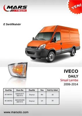 AYNA SİNYAL LAMBASI DUYSUZ SAĞ IVECO DAILY 06-14