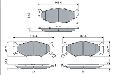 FREN BALATASI CHRYSLER VOYAGER II 1990-1995 2.5İ 3.5İ GDB1157 4423812