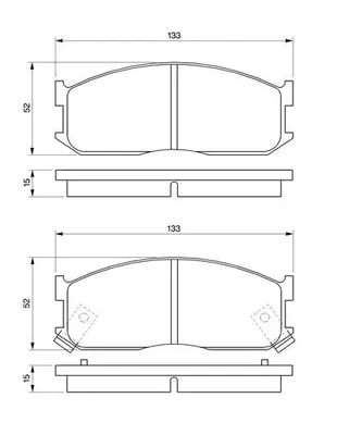 FREN BALATASI ÖN KIA K2700 99> BESTA 96>  MAZDA E2200  2500 90> GDB983