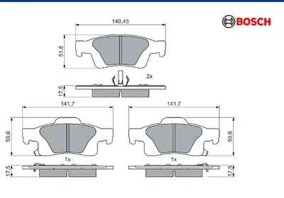 FREN BALATASI ARKA JEEP GRAND CHEROKEE IV 3.0 3.6  2010- GDB4448 68052386AA  LP2251