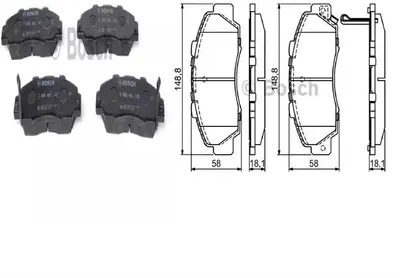ÖN BALATA ACCORD IV V VI (93 98) CR V I 20 16V (96 02) HRV 16 16V 99=>PRELUDE (96 00) (0986TB2649)