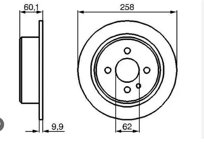 FREN DİSKİ. ARKA. 258.0 /10.0-8.4 MM