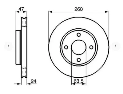 ON FREN DISK AYNASI MONDEO II / III 92>00 SCORPIO 94>98 COUGAR 98>001,6 16V / 1,8 / 2,0I 16V (HAVA SOGUTMALI)