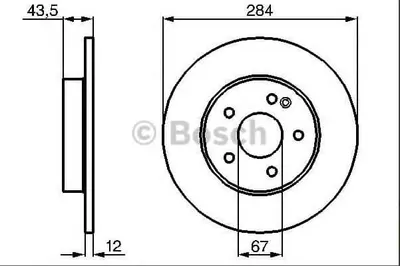 FREN DİSKİ ÖN MERCEDES W202 93>00 C 180; C 200 DIESEL; C 220 DIESEL; C 230; C 250 DF2654  284mm