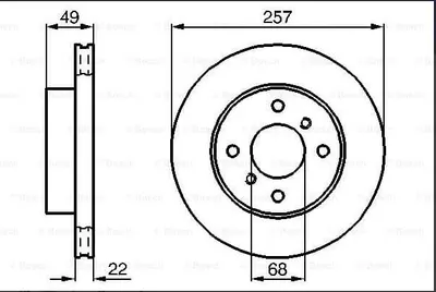 ON FREN AYNASI HAVALI NISSAN PRIMERA P11 96-01 ALMERA 00-> (257X4)
