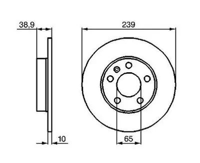 FREN DİSKİ ARKA [239 /10-8 MM] VW (VOLKSWAGEN) GOLF III 1.9 TDI VARİANT SYNCRO 05.1996 - 12.1997; GOLF III 1.9 TDI VARİANT SYNCRO 08.1996 - 12.1997; GOLF III 1.8 VARİANT SYNCRO 10.1994 - 12.1997; GOLF III 1.9 TDI VARİANT SYNCRO 10.1994 - 07.1996; GOLF III