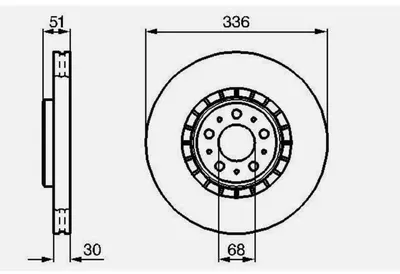 ÖN FREN AYNASI ADET VOLVO XC90 2.5T-D5-T6 2002-2010 17 JANT 336×30x5DLxHAVALI