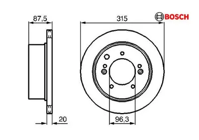 FREN DİSKİ. ARKA. 315 / 20-18.4MM . HAVA KANALLI
