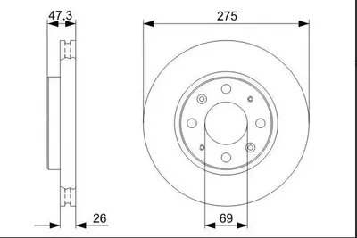 FREN DISKI ON (4D 275mm) CERATO 04