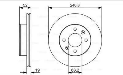 FREN DISKI ON 240.80mm HYUNDAI ACCENT 99>2003 1.5CRDI ACCENT 99>2003 1.3I 1.5CRDI 1.5I ACCENT 2003> 1.3I 1.5CRDI 1.6I ACCENT TR 2005> 1.5CRDI