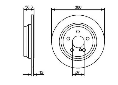 FREN DISKI ARKA MERCEDES W221 S320 S350  300mm A2214230712 DF4915S