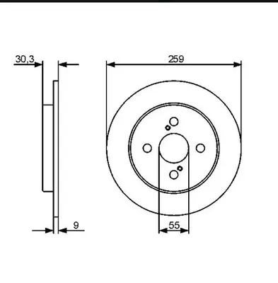 FREN DISKI ARKA (4D 259mm) YARIS 10 13 VVT 07