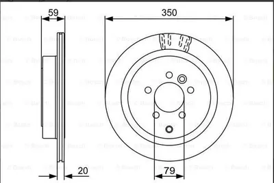FREN DİSKİ ARKA RANGE ROVER SPORT 05>13 DISCOVERY IV 10> HAVALI 350mm