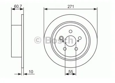 FREN DISKI ARKA 271MM TOYOTA AVENSIS 1.6I 1.8I 2.0I 16V 97-03   ####