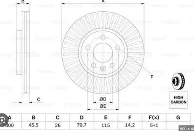 ÖN FREN AYNASI INSIGNIA B 16 INÇ 18 ASTRA J 09 ZAFIRA C 11 CRUZE 09 300x26x5DLxHAVALI 13502051