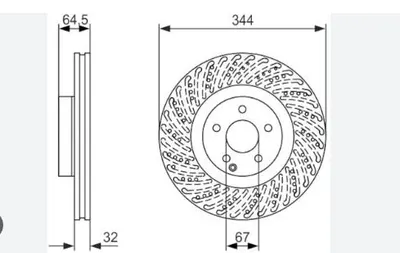 FREN DISKI ON MERCEDES W212 4 MATIC / R172 16-> DF6775S BD6467 DDF2030 344mm