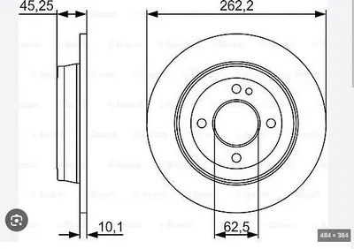 FREN DİSKİ ARKA ACCENT BLUE 12> i20 14> i30 12> / RIO III 11> DÜZ 262mm