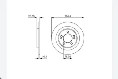 FREN DİSKİ. ARKA. 284.2 /10.1-8.5 MM . KAPLAMALI