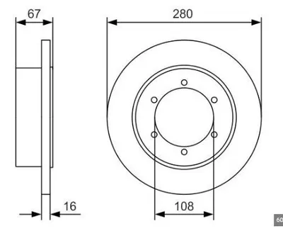 FREN DİSKİ. ARKA. 279.9 MM / 16-13 MM