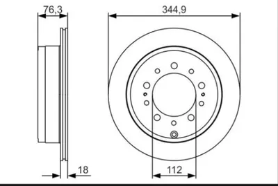 FREN DISKI ARKA [5D 345mm] LAND CRUISER 46 V8 12 1UR FE