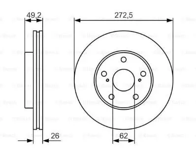 ÖN FREN DİSKİ HAVA KANALLI TOYOTA AURIS COROLLA 1.33L 1NR-FE NRE150 10- / 1.6L 1ZR-FE ZRE151 07-12 / 1.4L 1NDTV NDE150 07-12 - 273 ÇAP X 5 BİJON Adet disk fiyatıdır