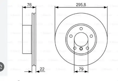 FREN DİSKİ ÖN BMW 5 E39 95>04 HAVALI 296mm