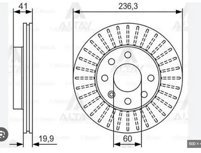 FREN DİSKİ ÖN ASTRA F 91> VECTRA A 88> CORSA A 82> CORSA B 93> COMBO 94>01 ASCONA C 81> KADETT E 84> / CIELO 94> LANOS 97> NEXIA 94> HAVALI 236mm
