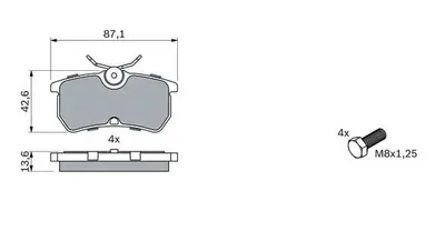 ARKA FREN BALATASI FOCUS I 98 04 FIESTA VI 17 GDB1354